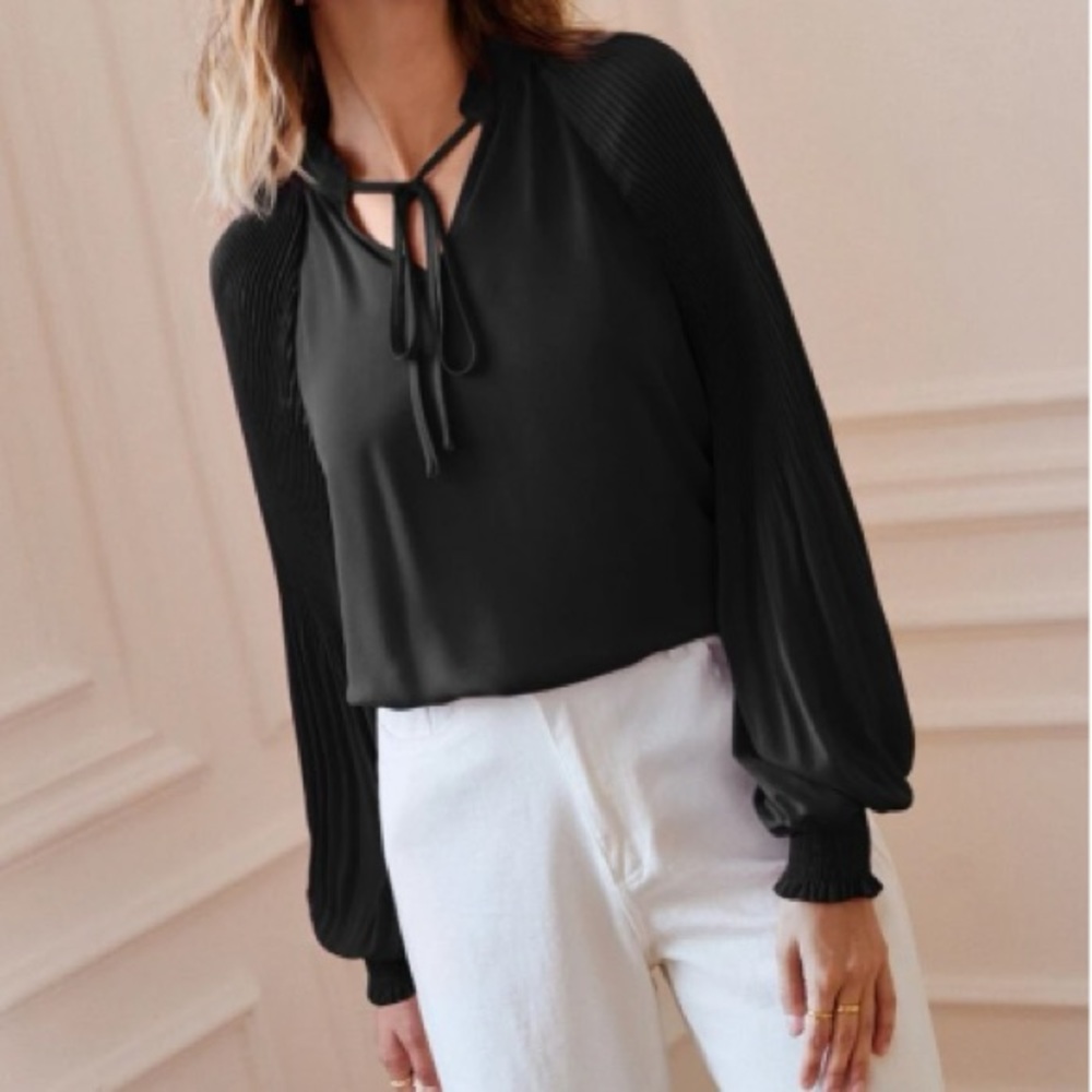 Luxe tie neck blouse - Picture 12 of 15